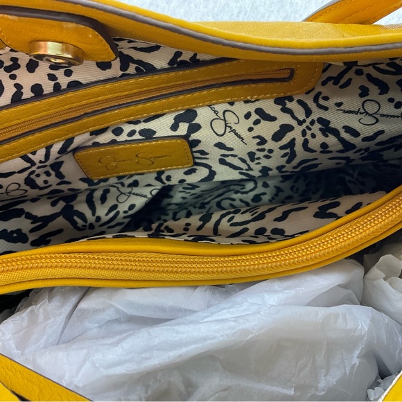 JESSICA SIMPSON CAMILE WOMEN’S BIG SHOULDER BAG COLOR: DANDELION WITH GOLD - Picture 15 of 16